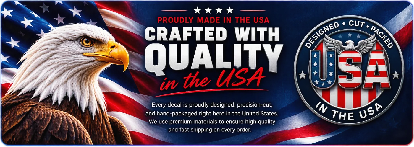 Proudly Made in the USA. Crafted with quality in the USA.