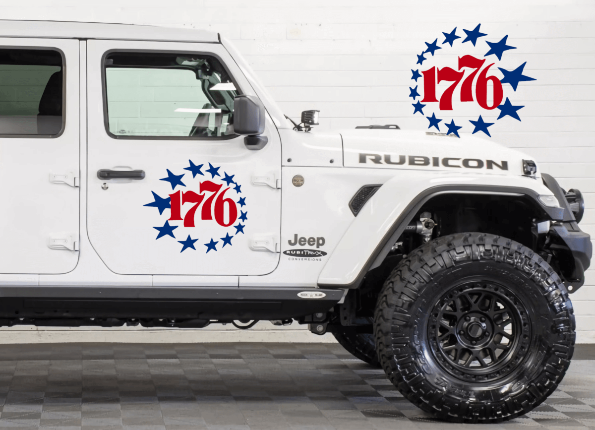 1776 with 13 Stars Circle Decal