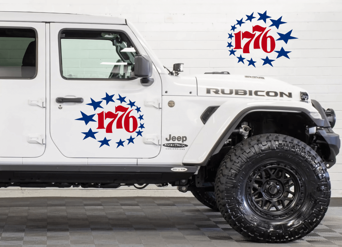 1776 with 13 Stars Circle Decal - Image 3