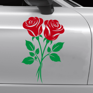 Pair of Roses Decal Dual Colors