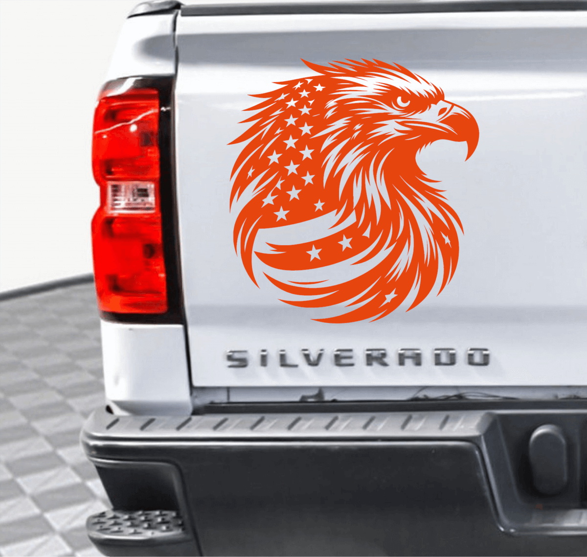 Round Eagle Flag Decal - Image 3