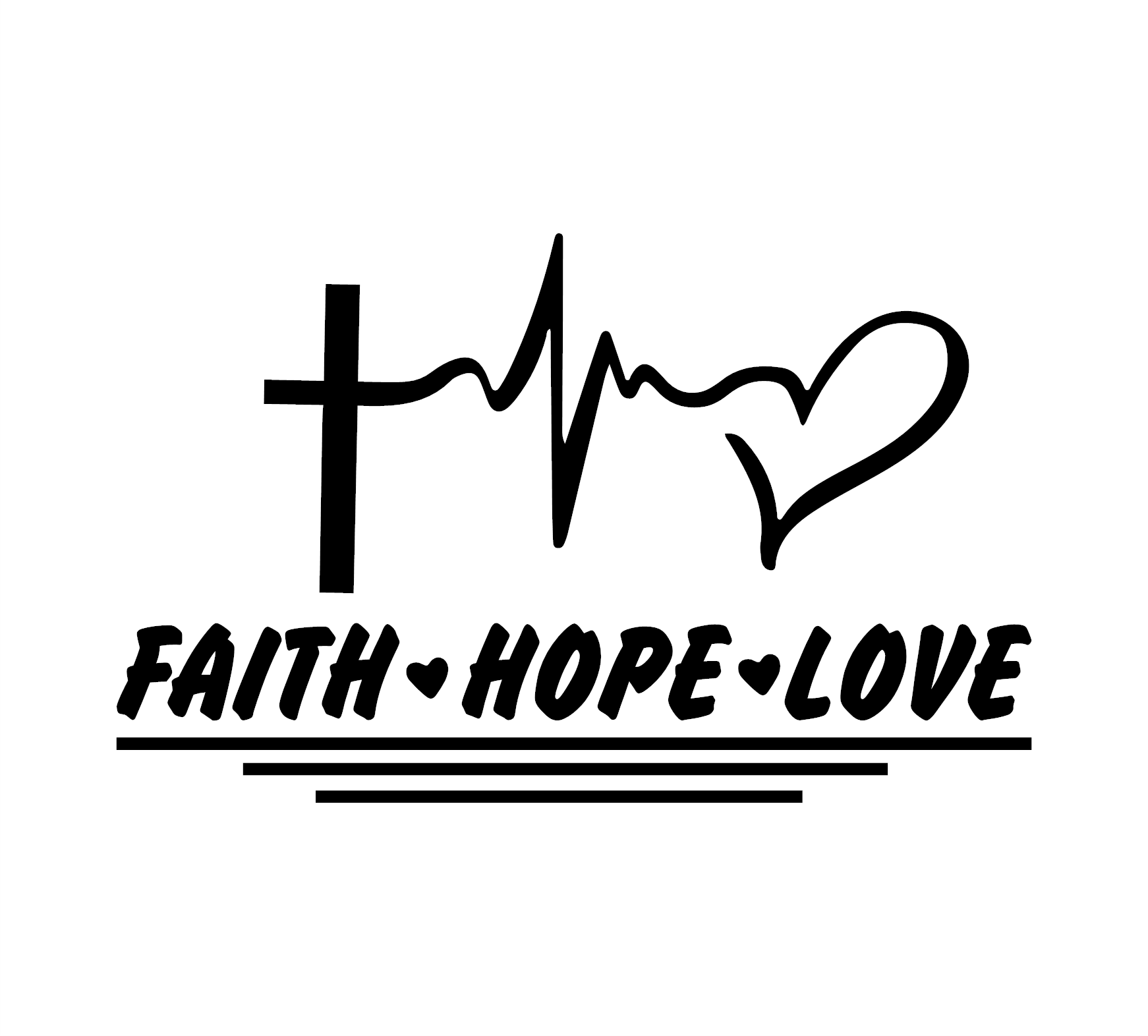 Faith Hope Love Decal - Image 3