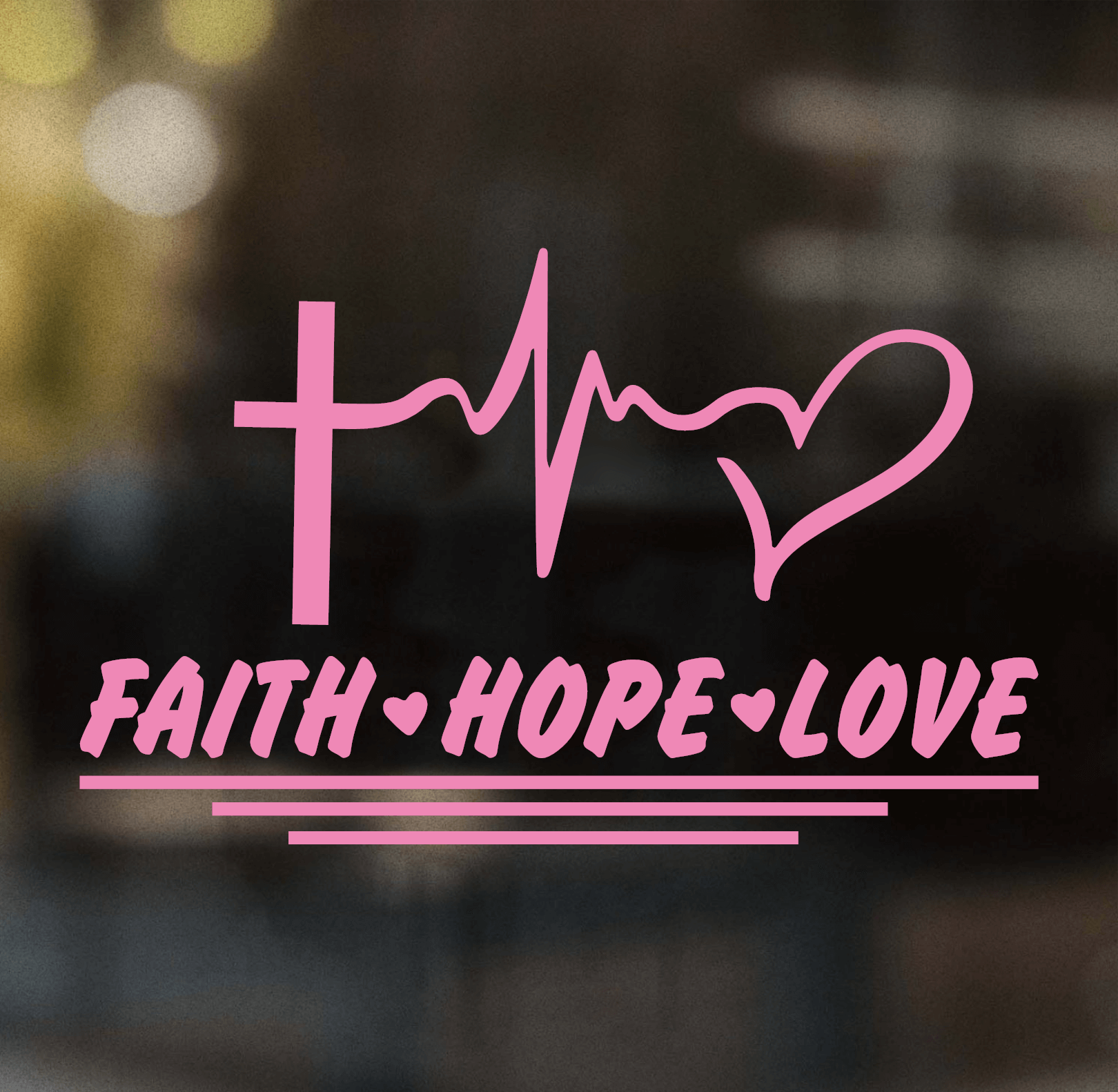 Faith Hope Love Decal - Image 8