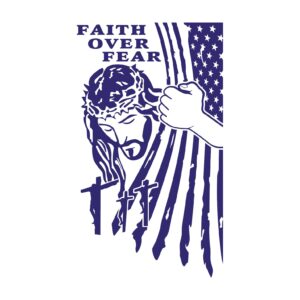 Faith Over Fear Flag Decal