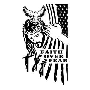Faith Over Fear Dove Flag Decal