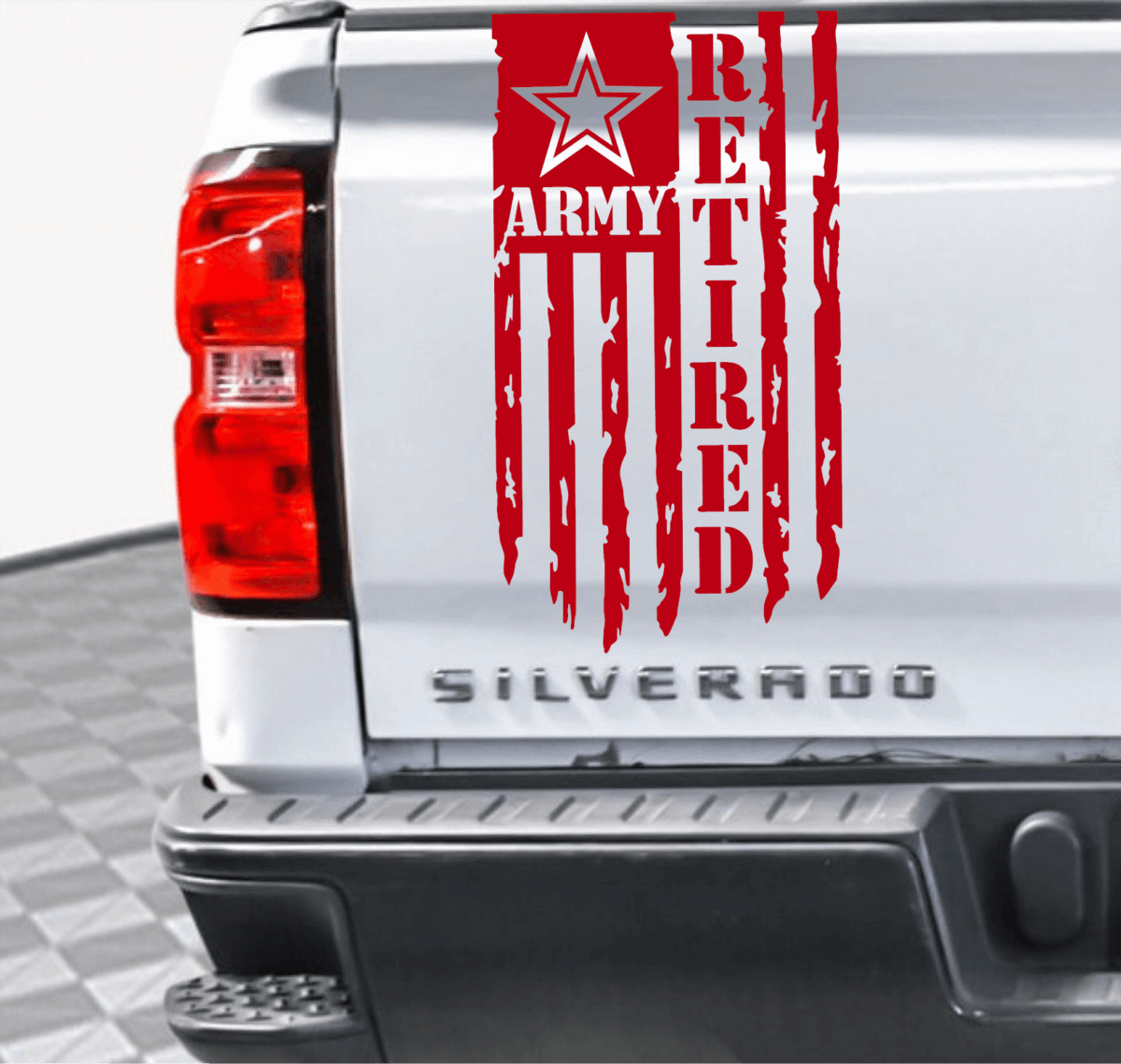 Army Star Retired Flag Decal - Image 6