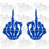 Skeleton Middle Finger Hands Decal