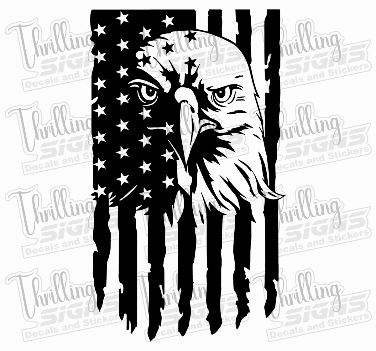 Eagle Flag Decal - Image 2