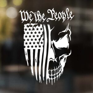 We The People Skull Flag Decal