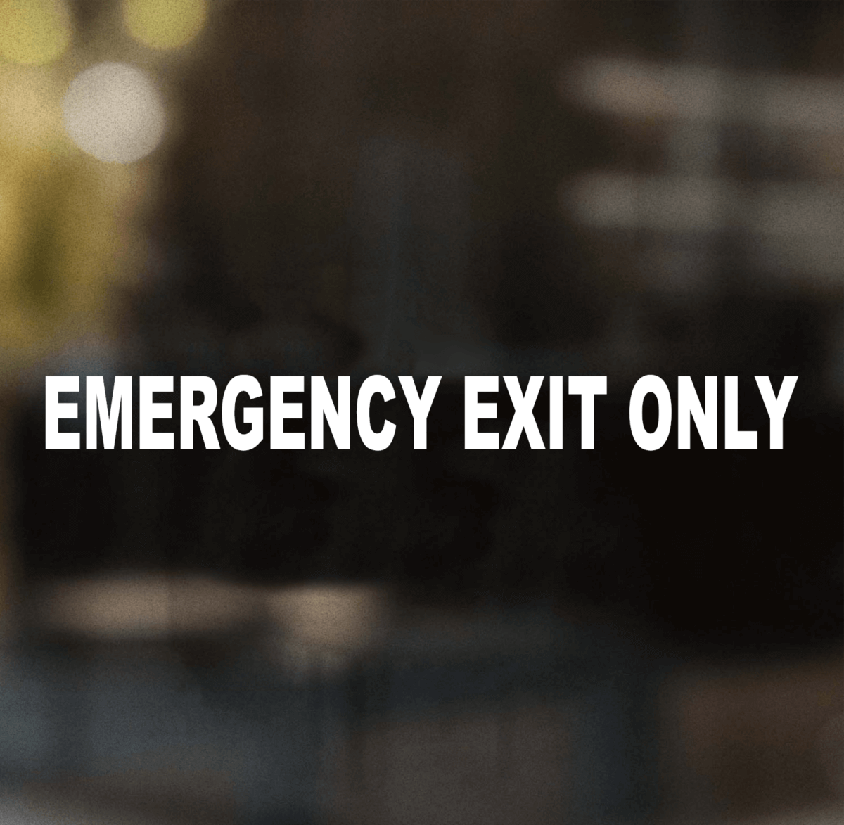 Emergency Exit Only Decal