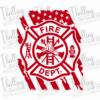 Fire Dept Maltese Flag Decal