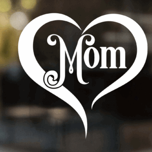Heart Mom Decal