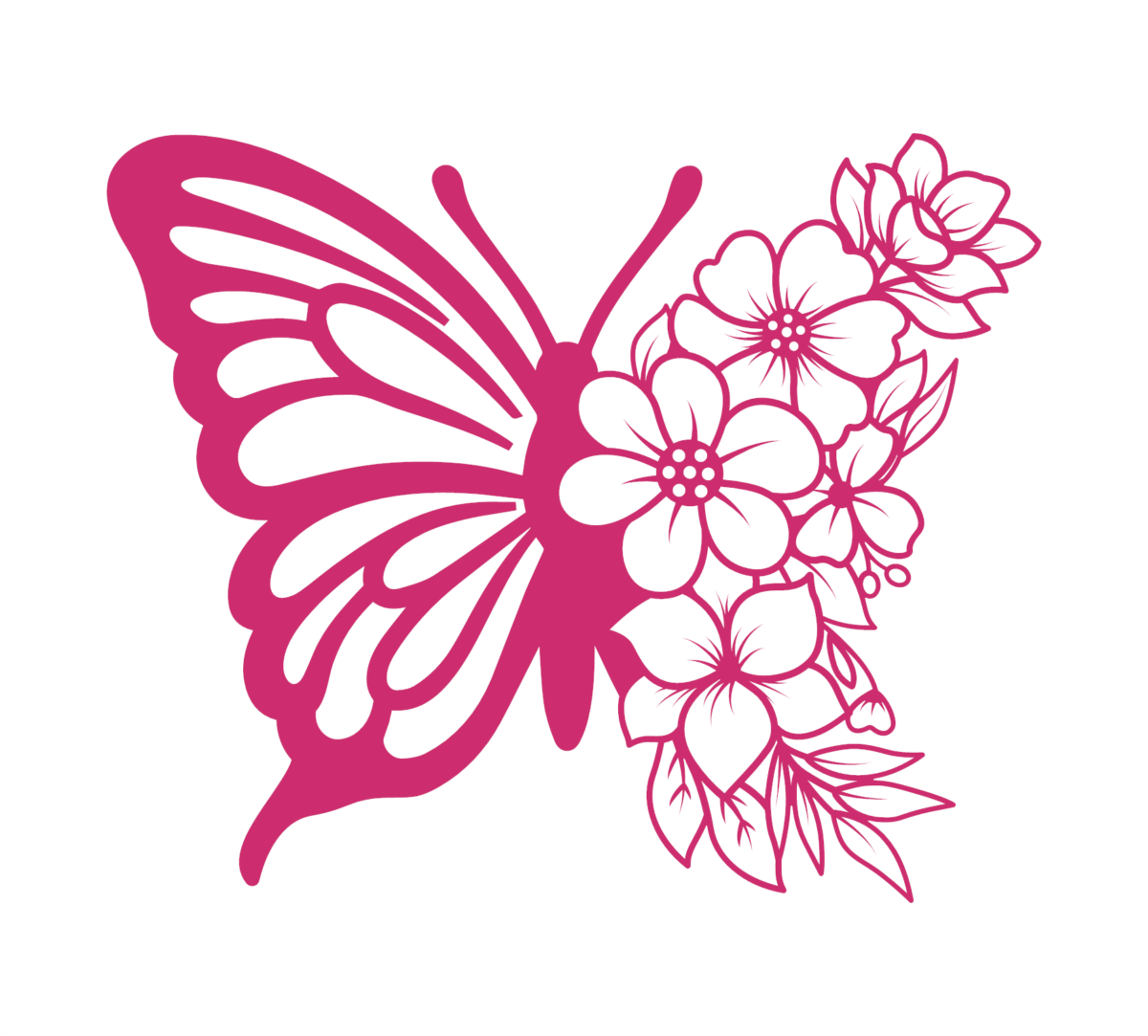 Butterfly Flower Decal - Image 4