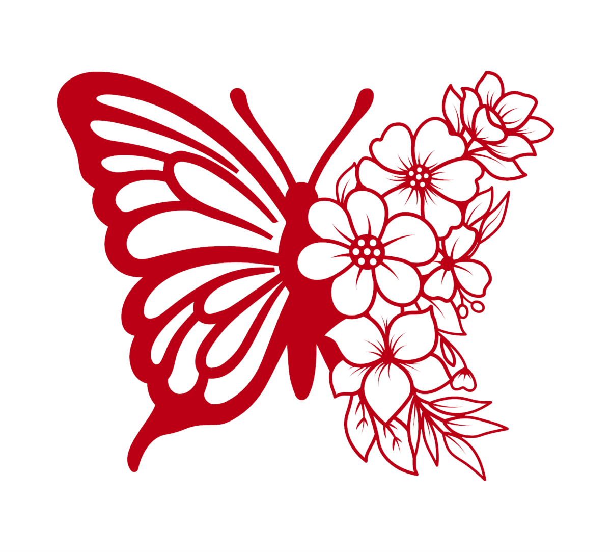 Butterfly Flower Decal - Image 5