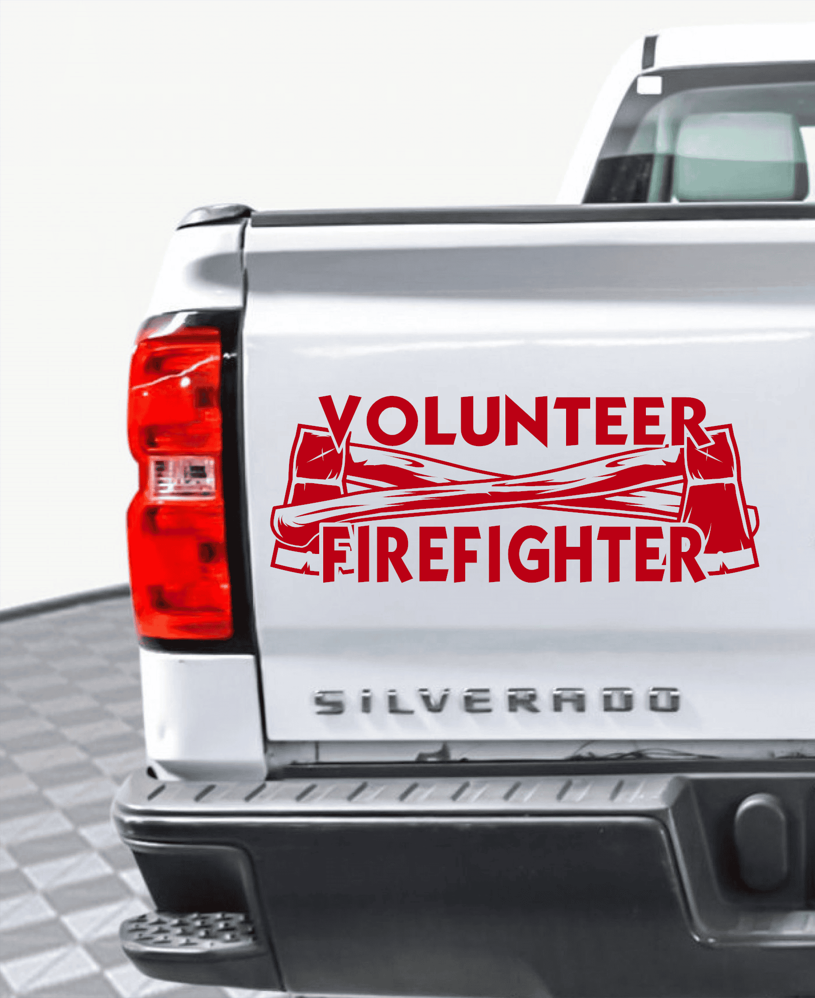 Volunteer Firefighter Axes Decal - Image 4