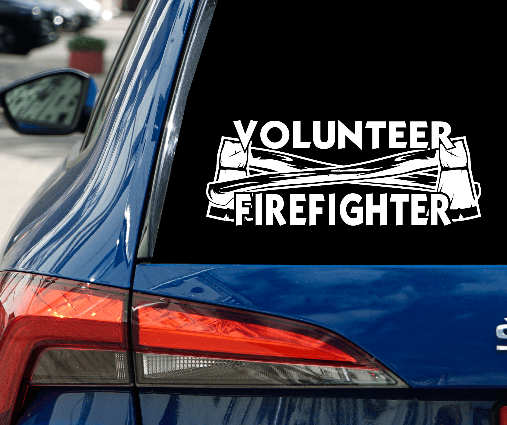 Volunteer Firefighter Axes Decal - Image 6
