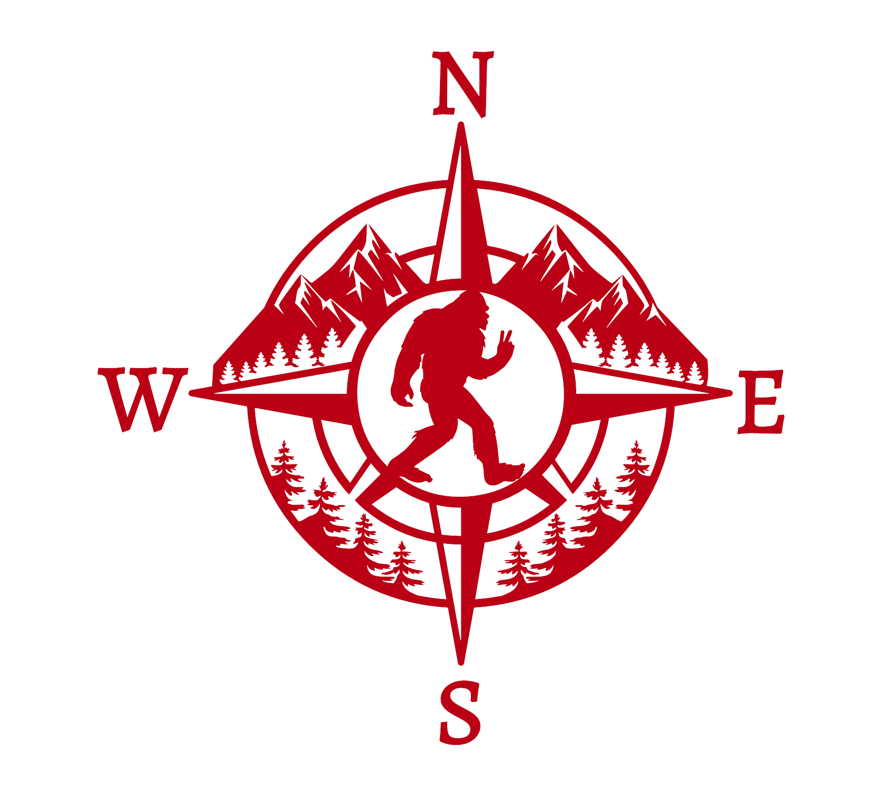 Bigfoot Compass Decal - Image 5