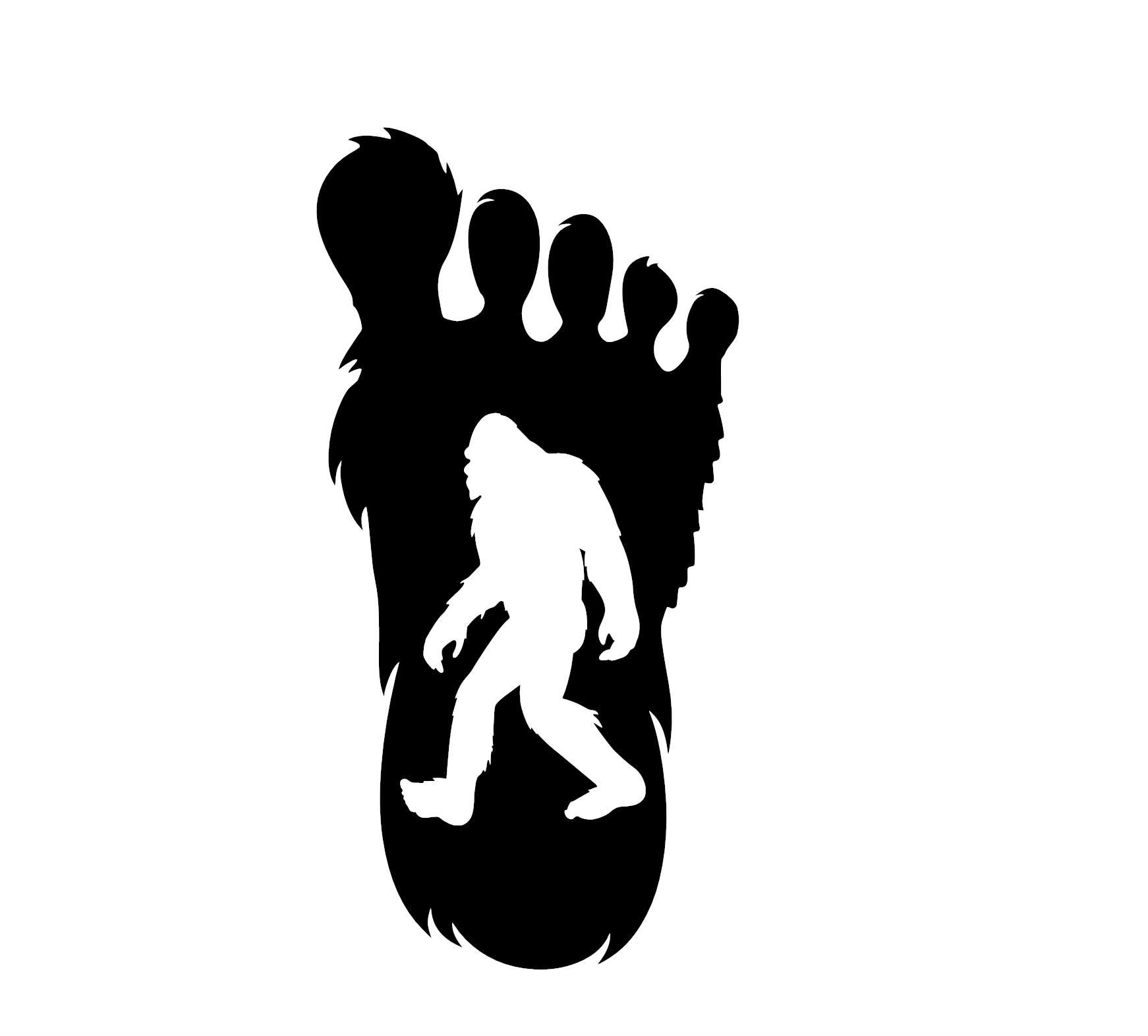 Bigfoot Walking Print Decal - Image 2