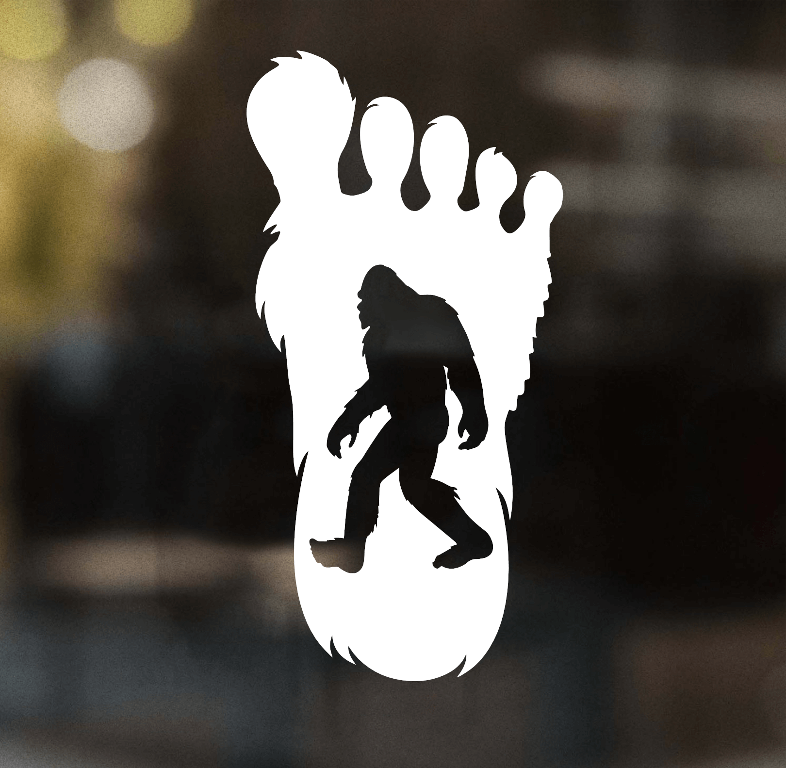 Bigfoot Walking Print Decal