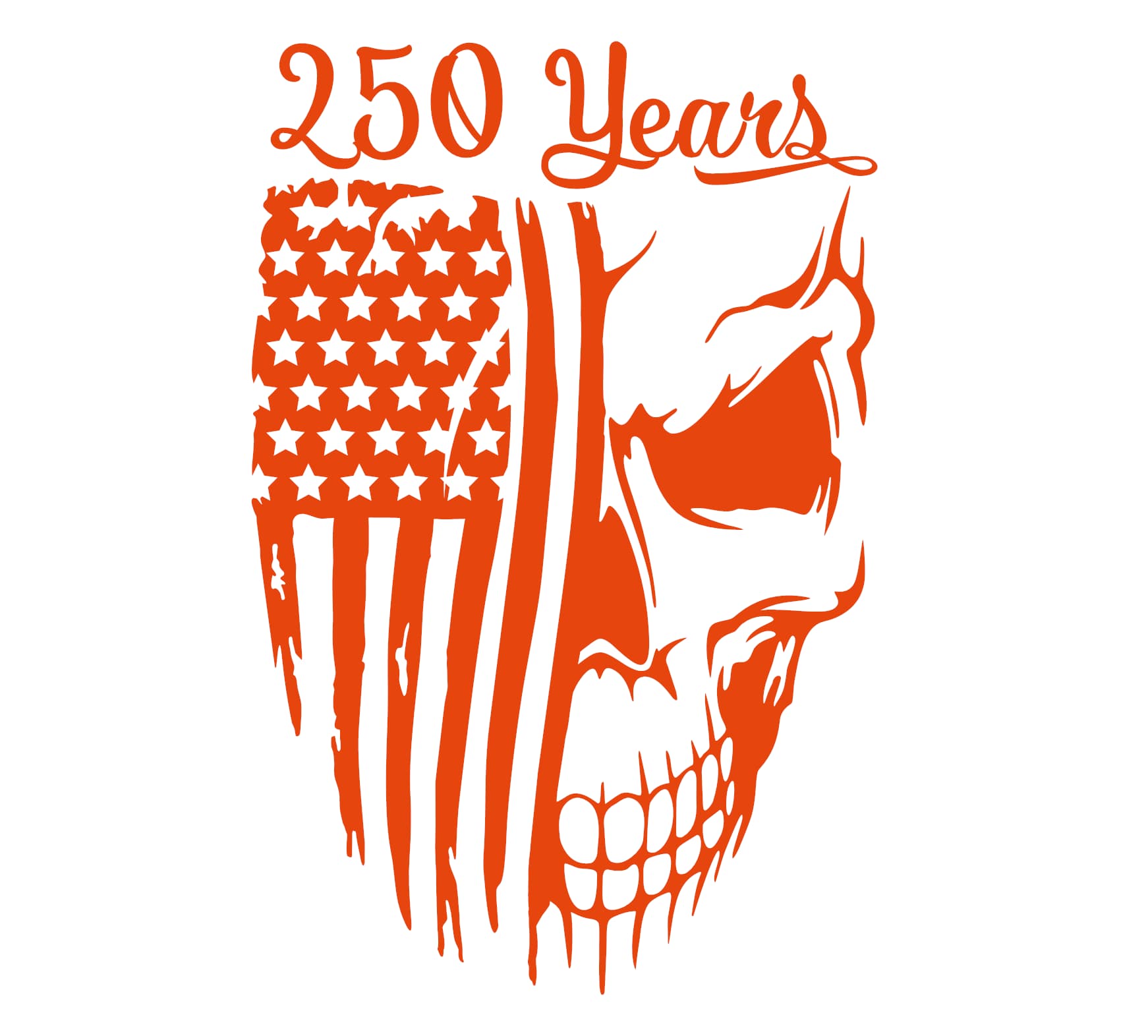 250 Years Skull Flag Decal - Image 4