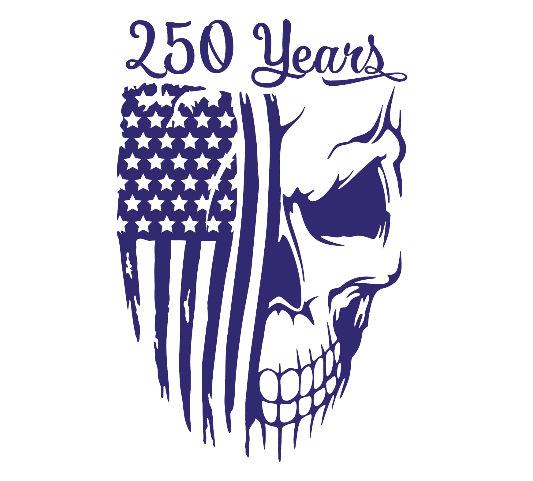 250 Years Skull Flag Decal - Image 5