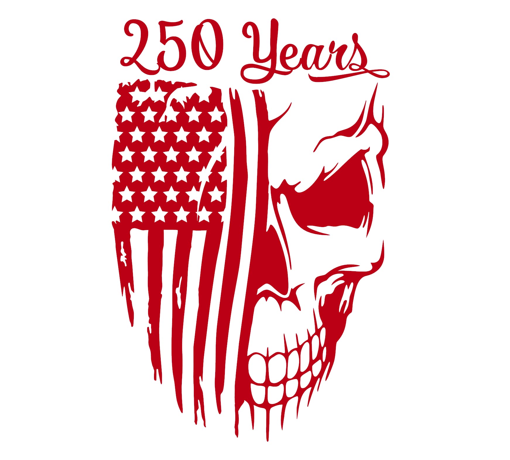 250 Years Skull Flag Decal - Image 6