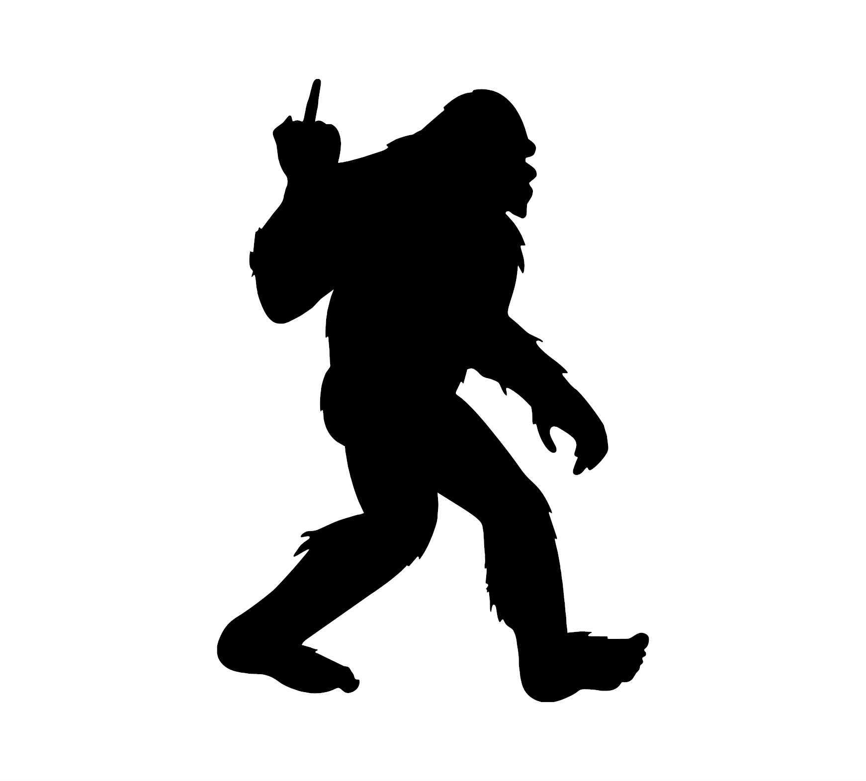 Bigfoot Sasquatch Flipping The Bird Decal - Image 2