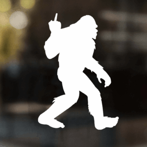 Bigfoot Sasquatch Flipping The Bird Decal