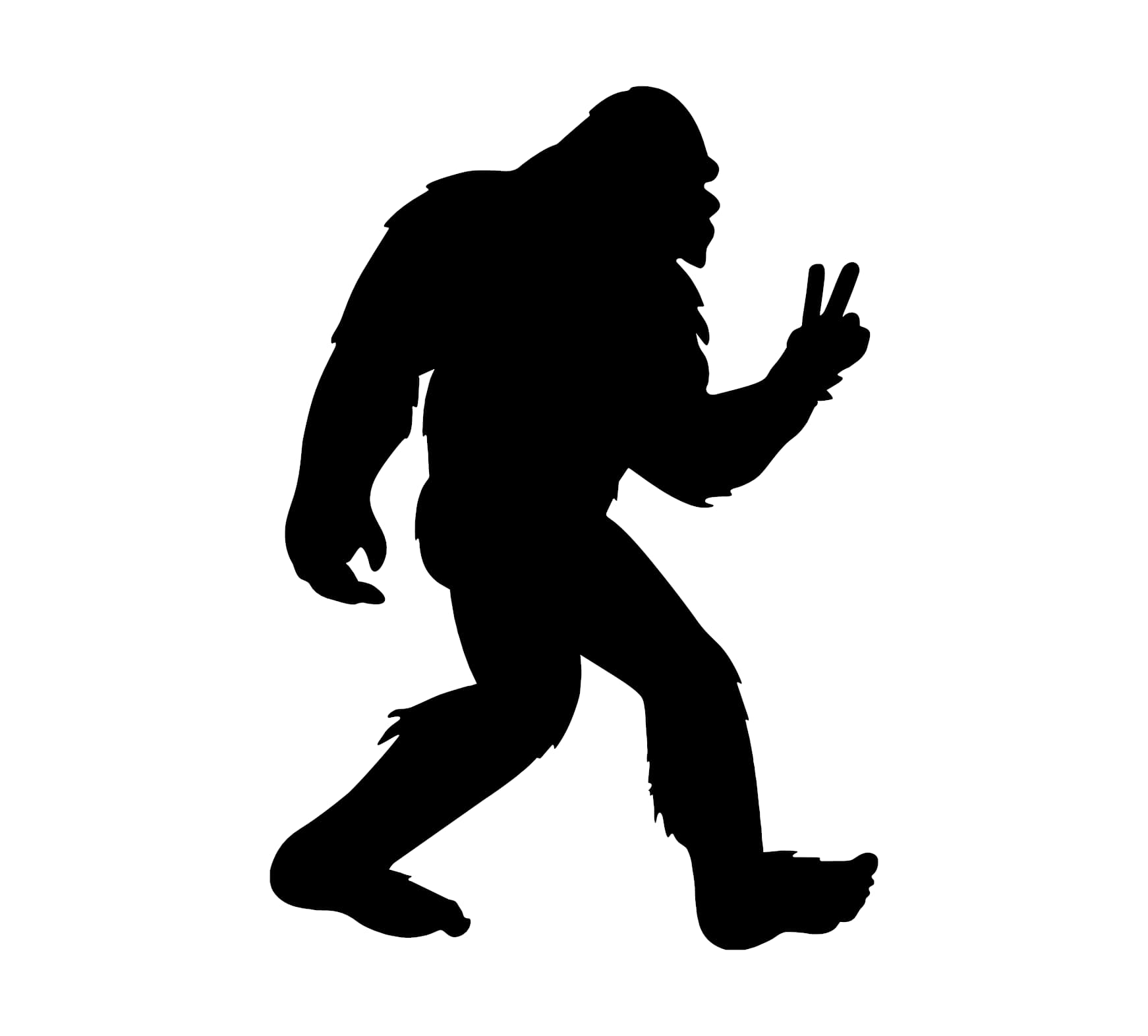 Bigfoot Peace Sign Low Decal - Image 2
