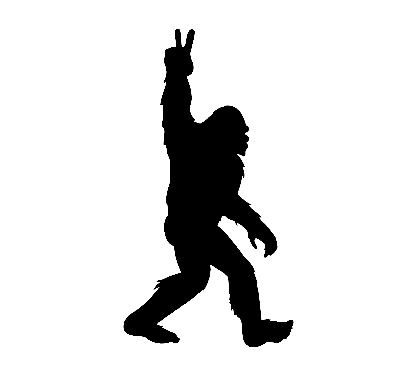 Bigfoot Peace Sign High Decal - Image 2