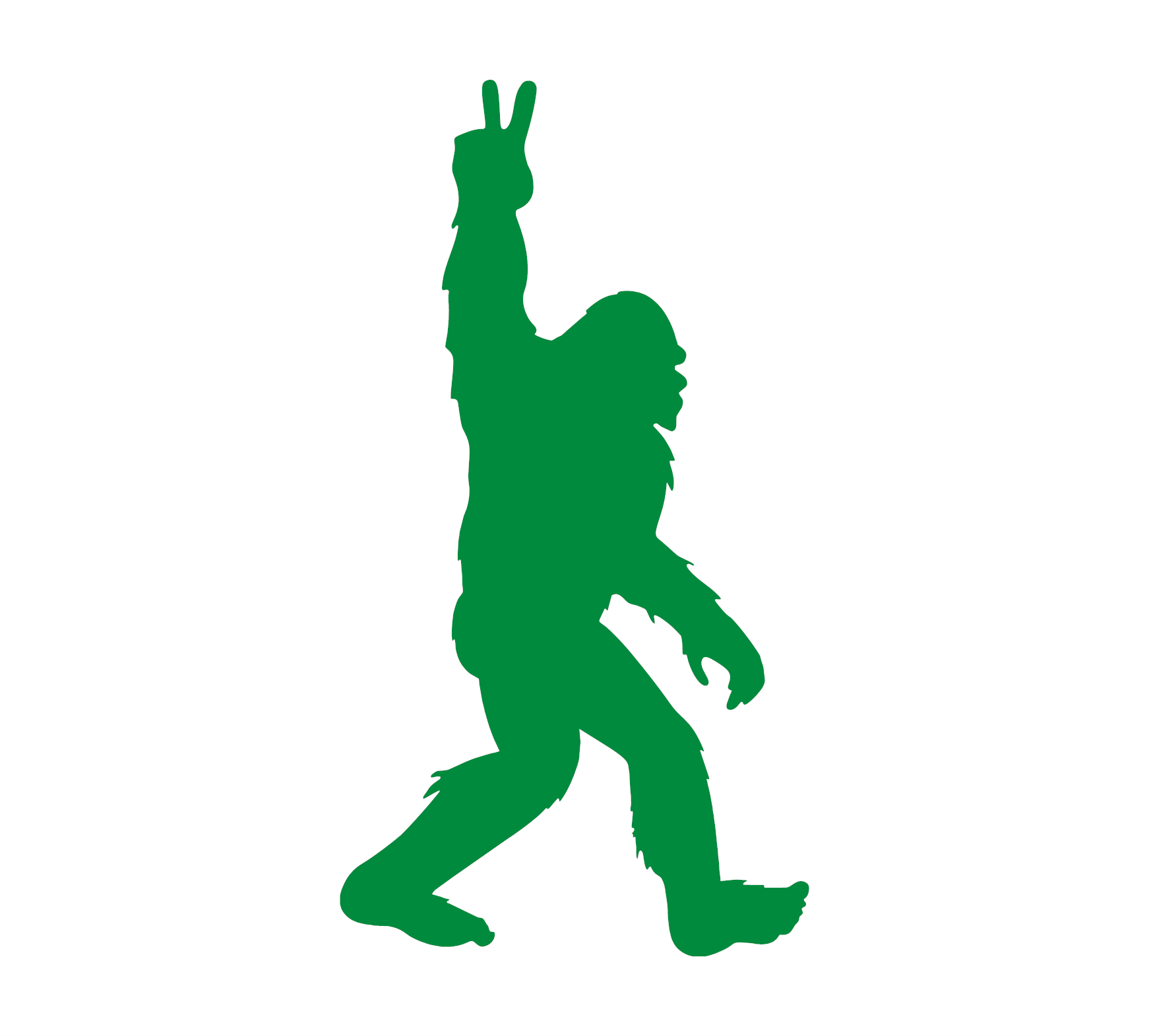 Bigfoot Peace Sign High Decal - Image 3