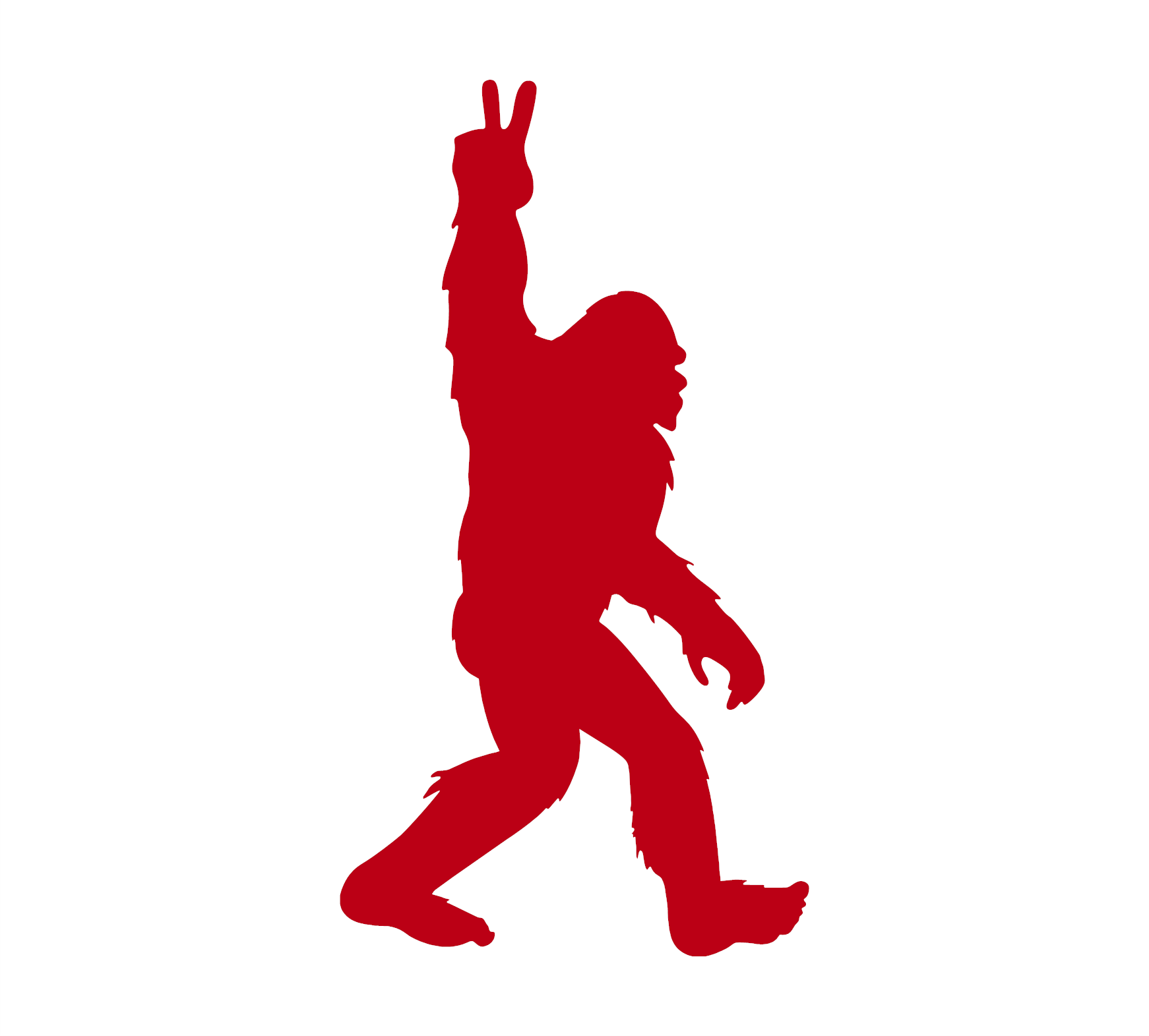 Bigfoot Peace Sign High Decal - Image 5