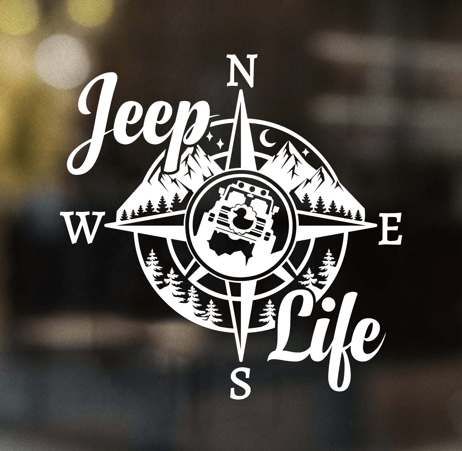 Jeep Life Compass Decal
