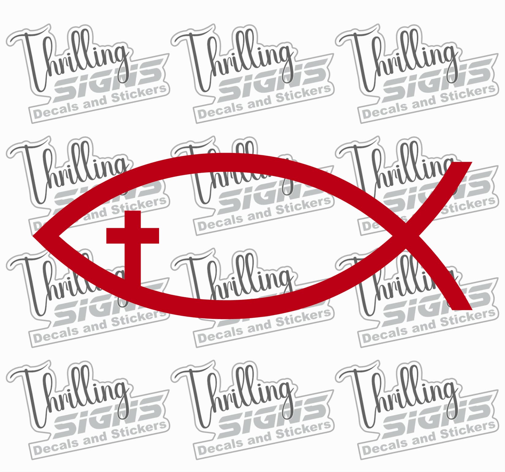 Cross Fish Decal - Image 6