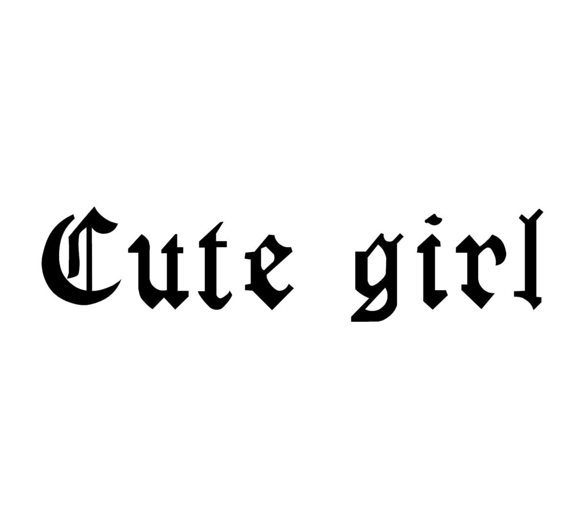 Cute Girl Word Decal - Image 2