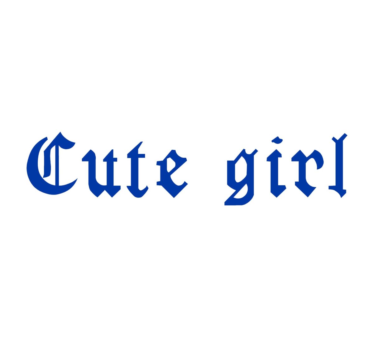 Cute Girl Word Decal - Image 3