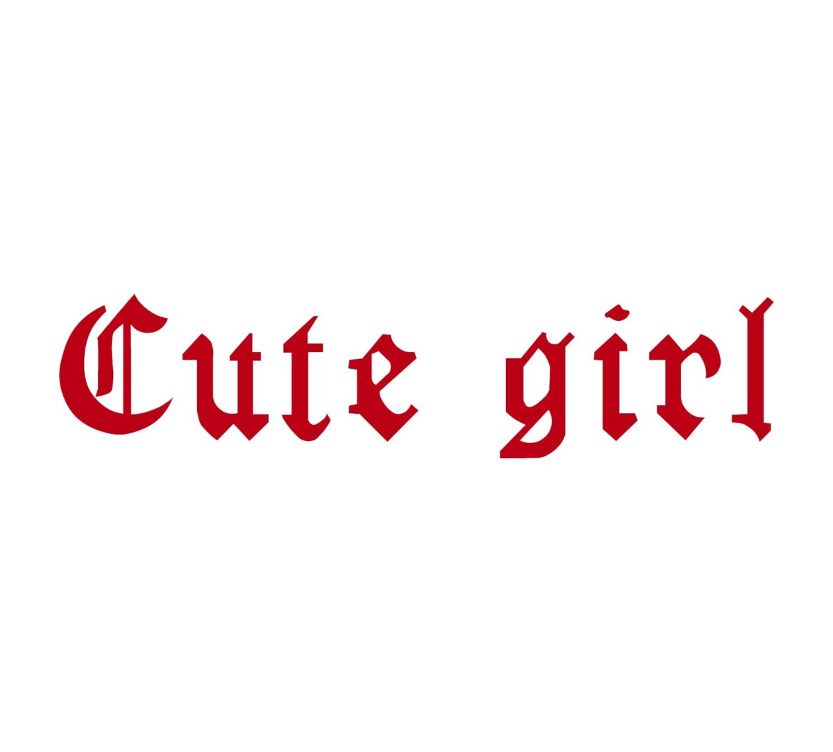 Cute Girl Word Decal - Image 4