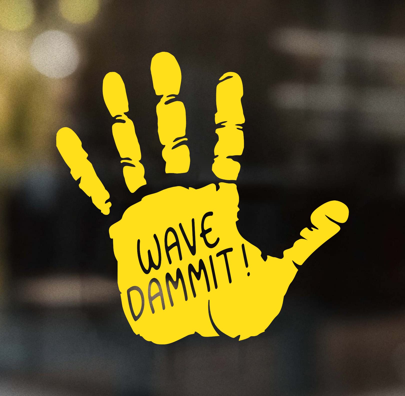Hand Print Wave Dammit Decal - Image 9