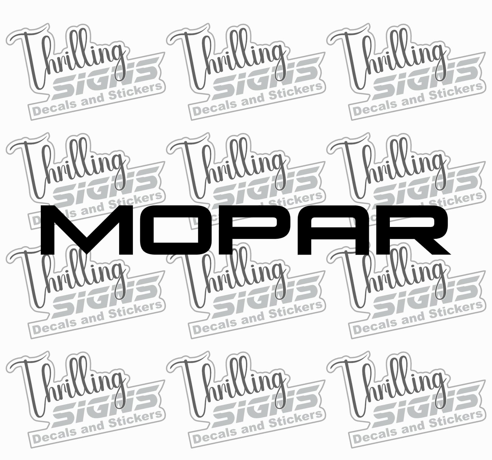 Mopar Text Decal - Image 2