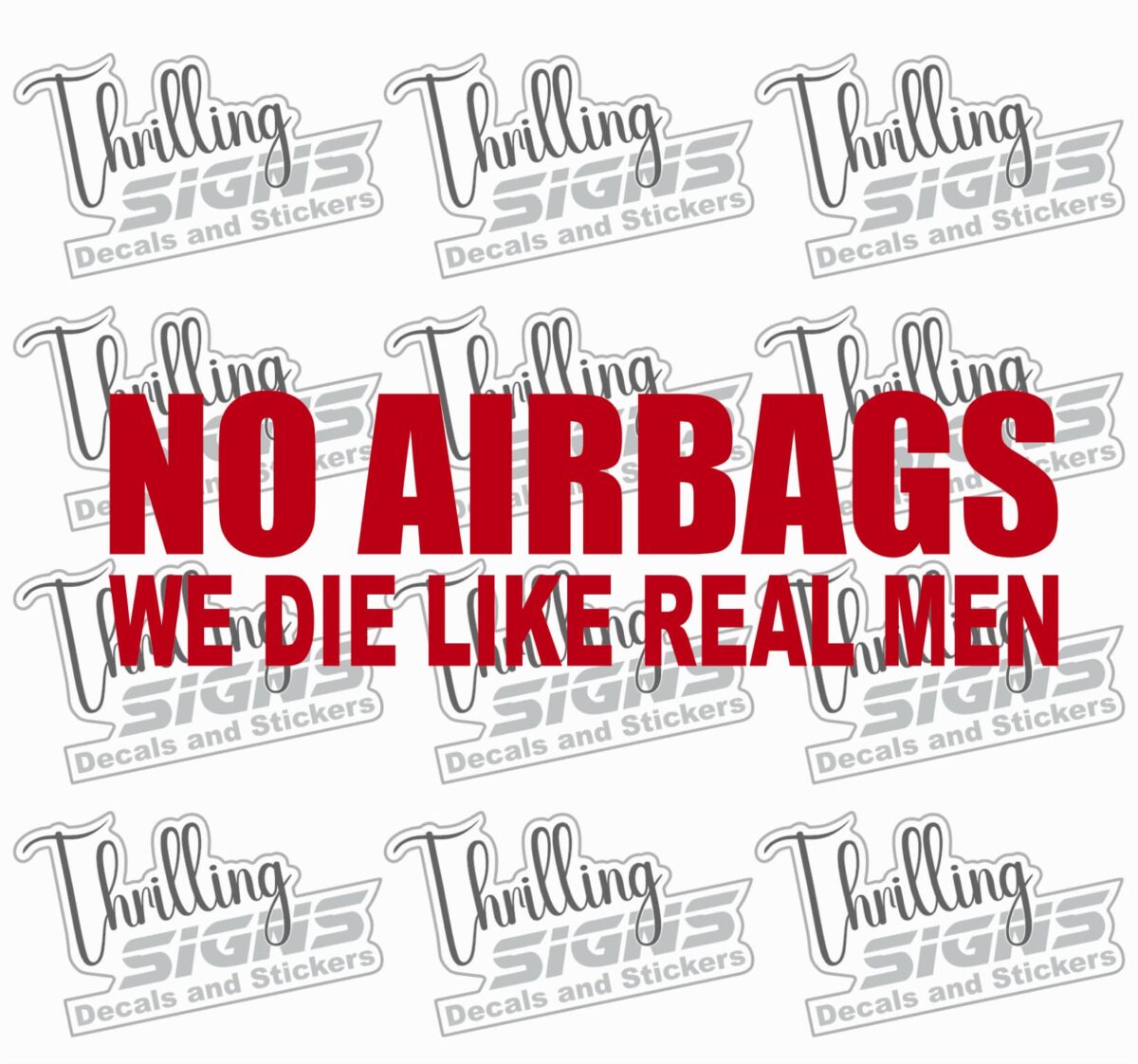 No Airbags Decal - Image 5