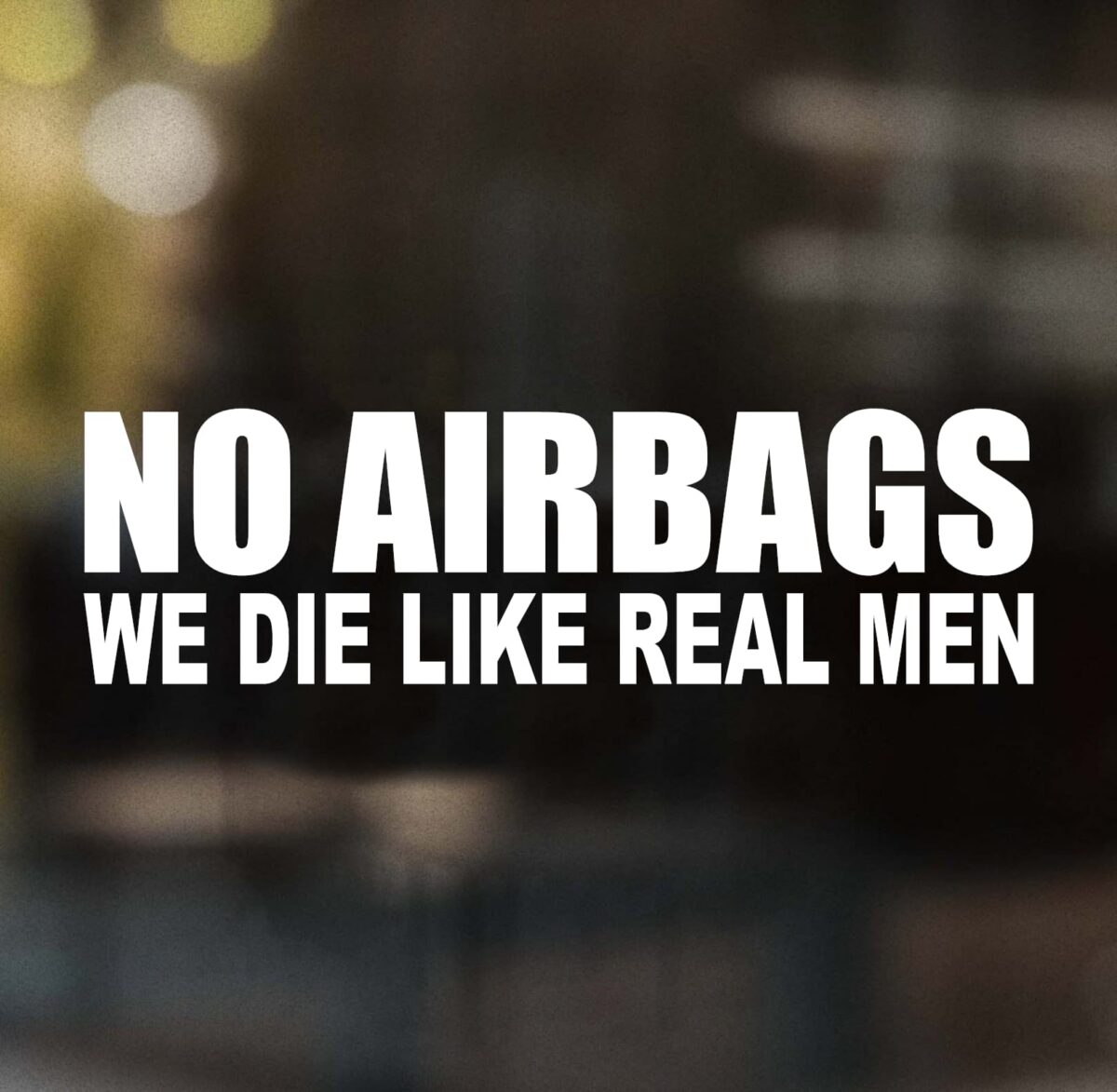 No Airbags Decal