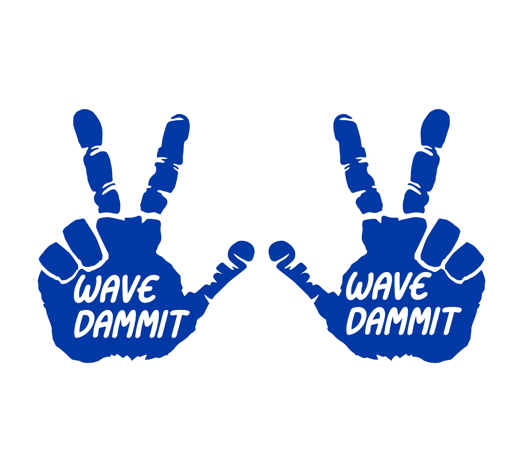 Wave Dammit III Jeep Peace Sign Decal - Image 3