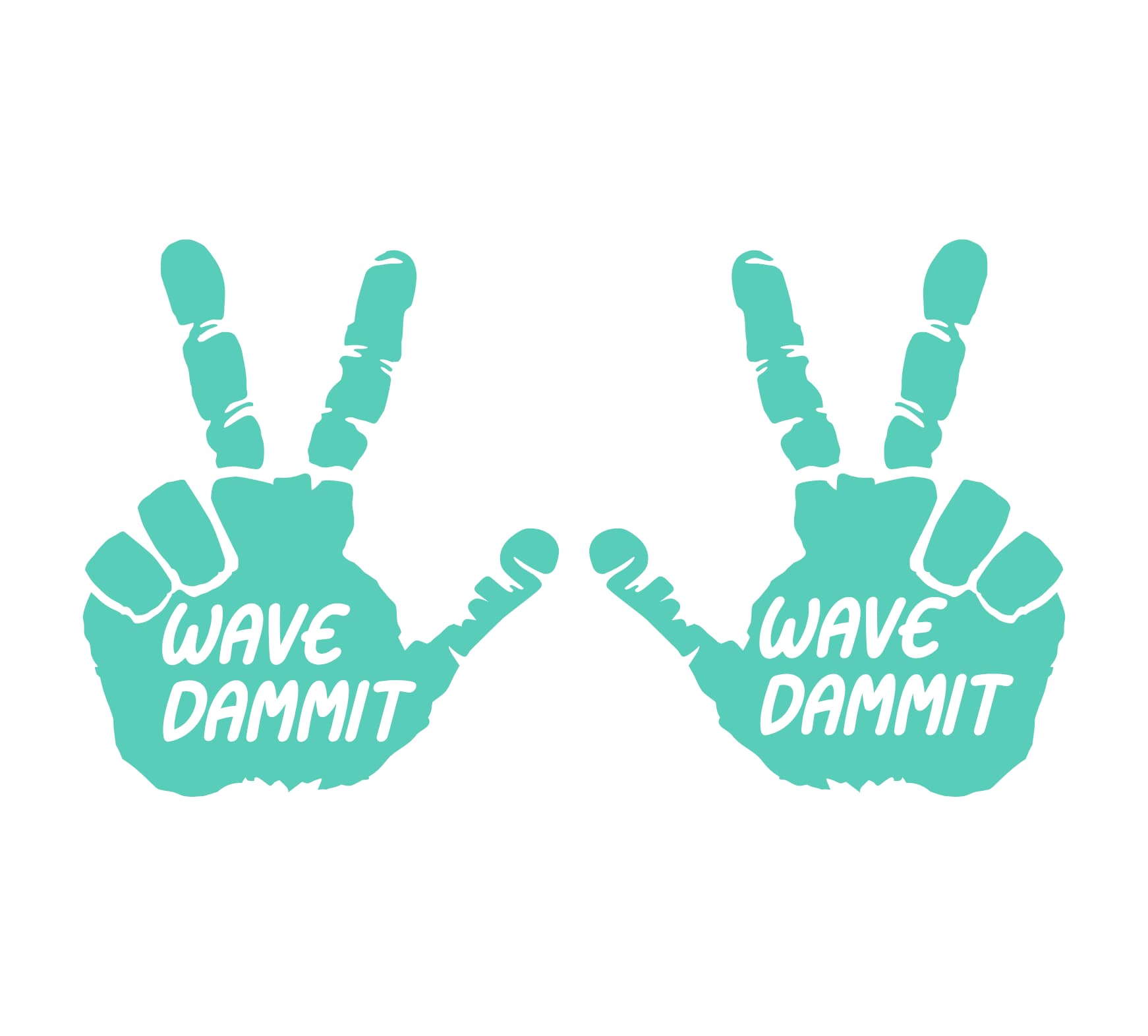 Wave Dammit III Jeep Peace Sign Decal - Image 4
