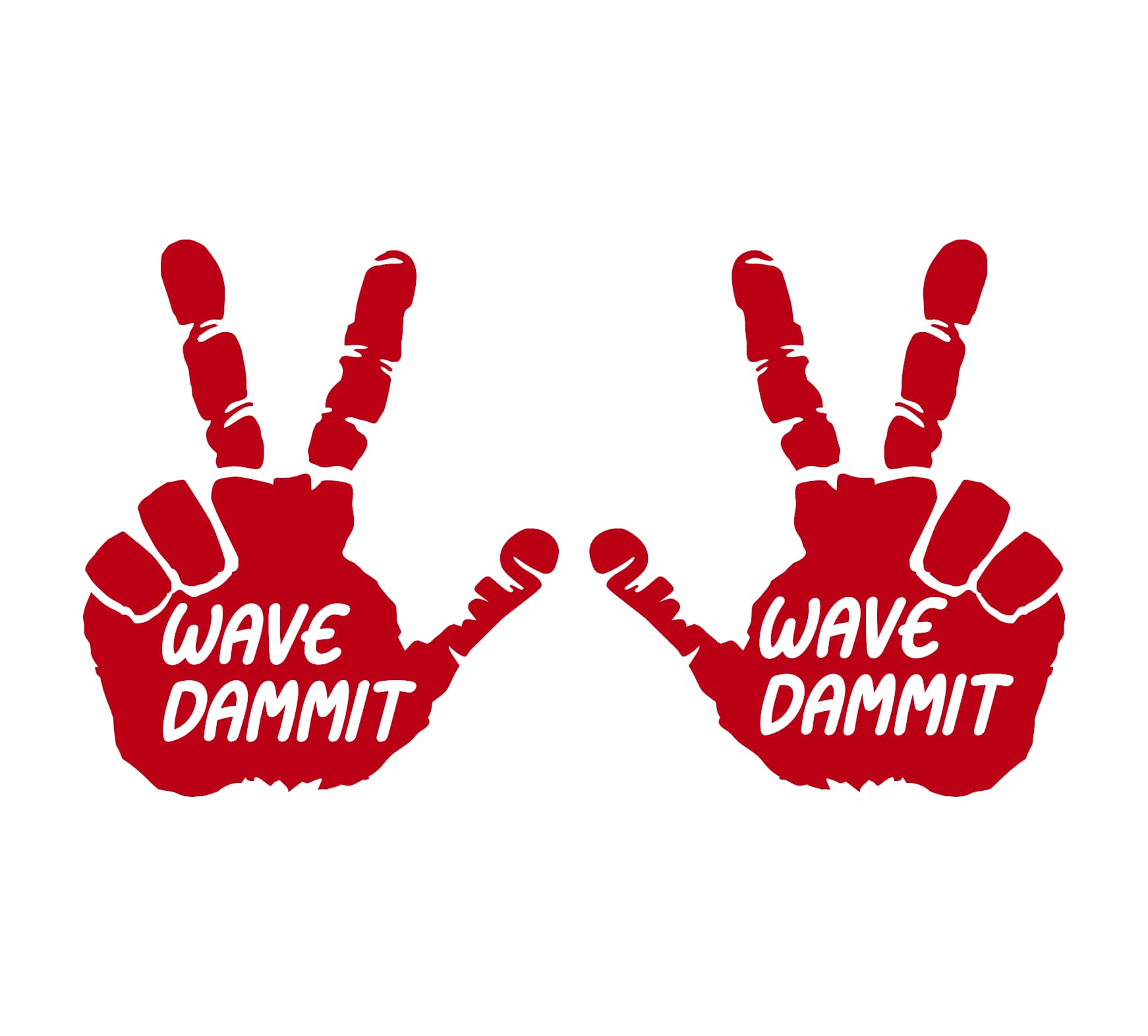 Wave Dammit III Jeep Peace Sign Decal - Image 5