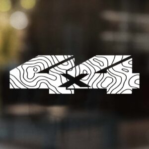 4x4 Topographic Decal