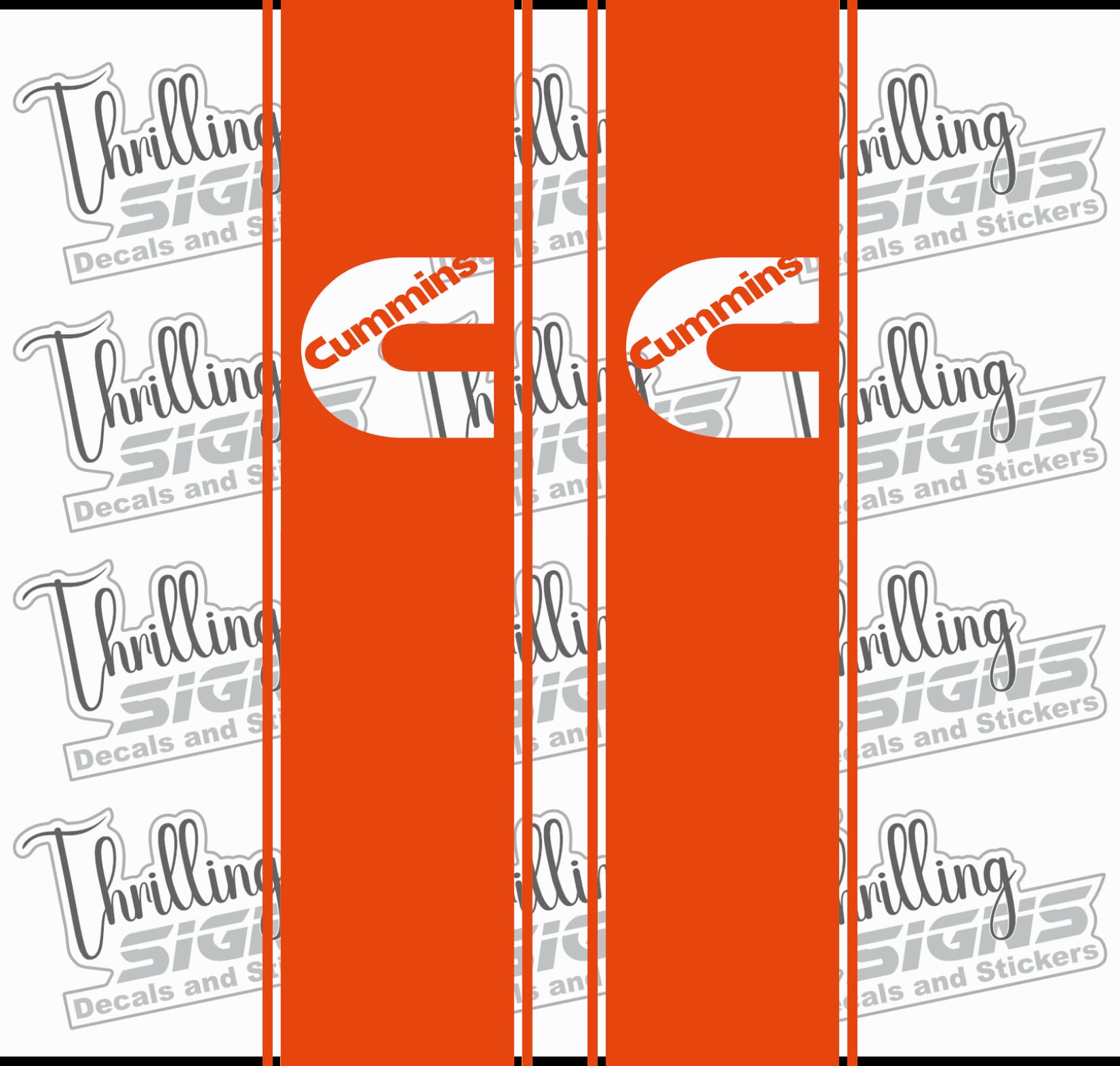 Dodge Ram Cummins Diesel Bedside Stripe Decal - Image 7