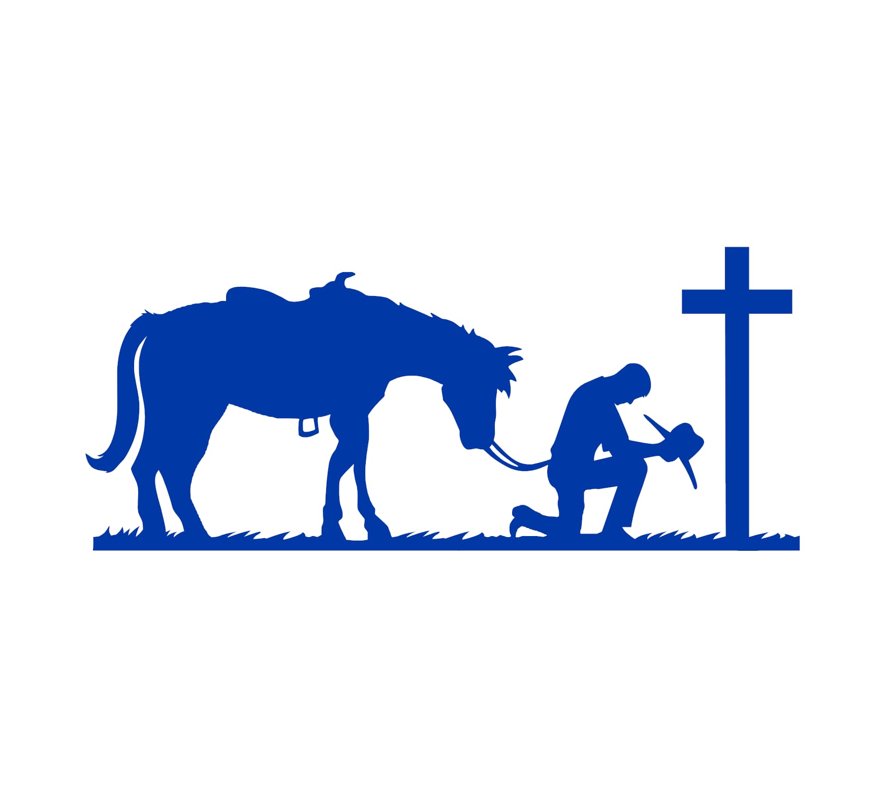 Praying Cowboy and Horse Decal - Image 5