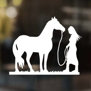 Girl and Horse Decal