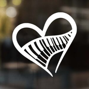 Piano Keys Heart Decal