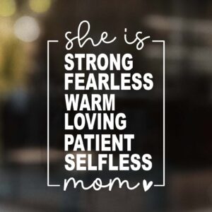 She Is Strong Fearless Mom Decal